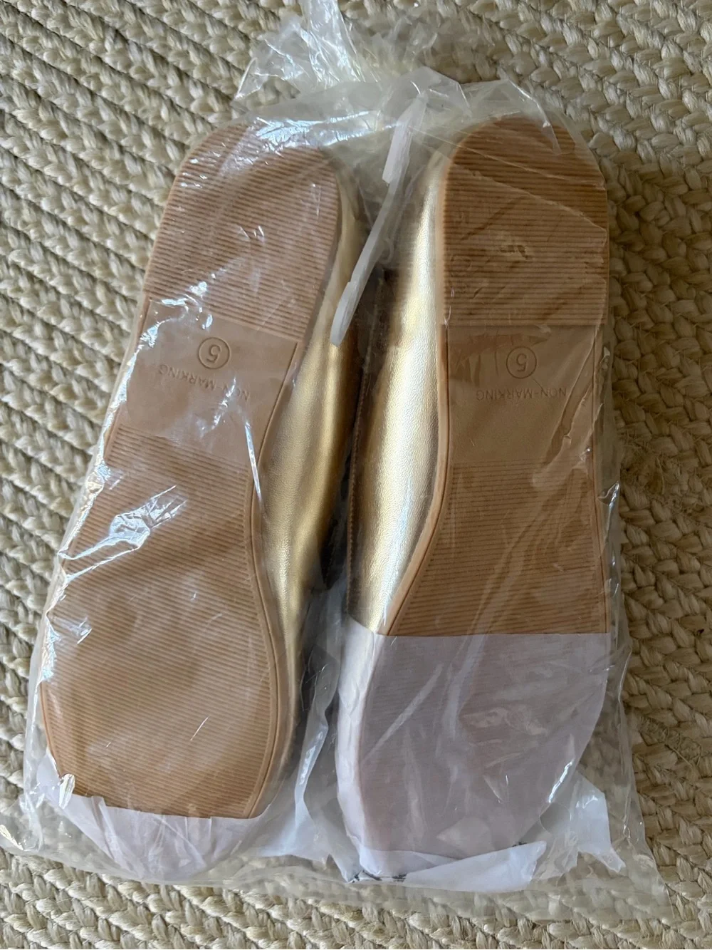 NWT Cat & Jack Diana Slip On Metallic Gold Girls' Ballet Flat 5